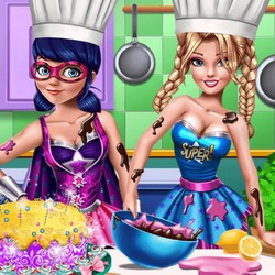 barbie cake cooking game